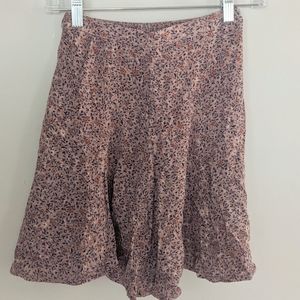 American Eagle pink floral mini skirt